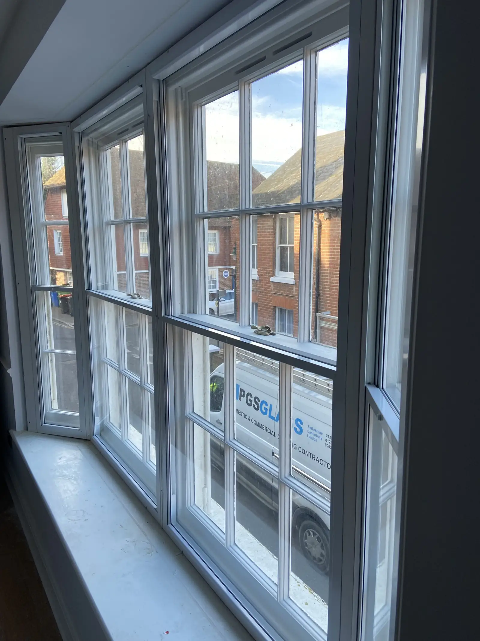 Restored timber sash windows