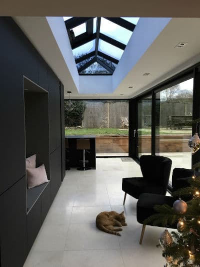 Roof lantern over the new room